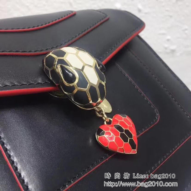 BVLGARI寶格麗 專櫃同歩新款 Serpenti Forever 小牛皮翻蓋包 鏈條單肩斜挎包 34559 FYD1420